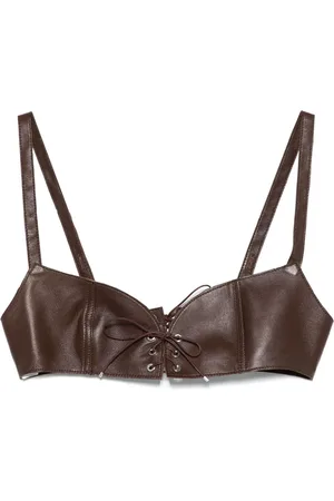 Ludovic De Saint Sernin Cropped top i læder