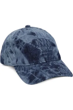 Ganni Logobroderet kasket i denim