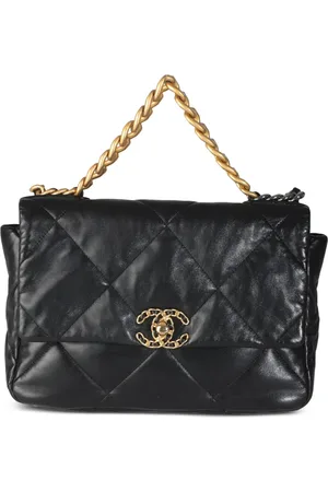 CHANEL Stor quiltet skuldertaske med flaplukning
