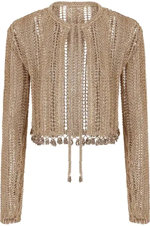 Paco rabanne Hæklet-strikket cardigan