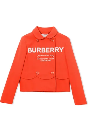 Burberry Dobbeltradet jakke i crepe og jersey med logo