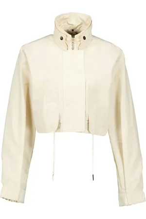 Fendi Cropped jakke med opretstående krave og lynlås