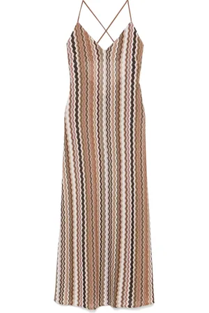 MC2 SAINT BARTH Zigzag-print maxi dress