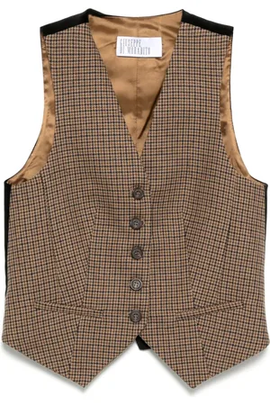 GIUSEPPE DI MORABITO Vest med houndstooth-mønster