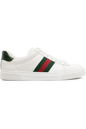Gucci Ace lædersandaler med Web-stribe
