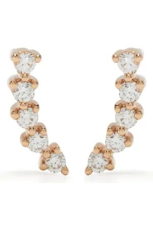 Dana Rebecca Designs Vivan Lily Curved Bar diamantørering i 14 karat rødguld
