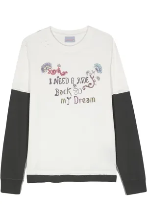 Bluemarble T-shirt med slogantryk
