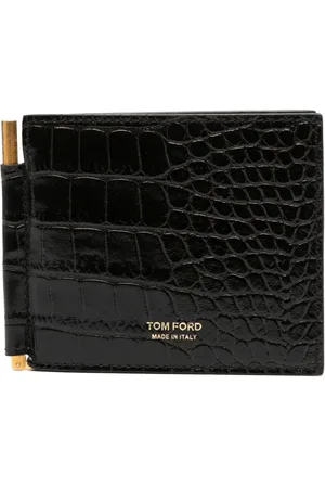 Tom Ford Krokodillepræget pung med pengeclips
