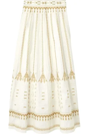 EMPORIO Embroidered maxi skirt