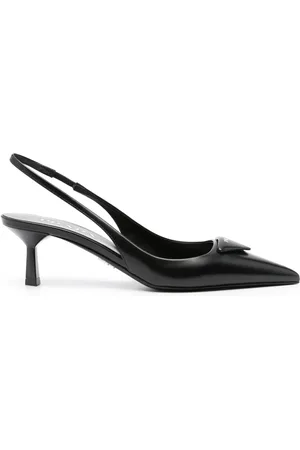Prada 70mm pumps med trekantet logo