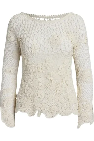 Ralph Lauren Hæklet blomstret top