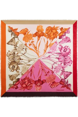 Salvatore Ferragamo Hydrangea-print scarf