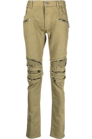 Balmain Ribbede skinny-jeans med lommer