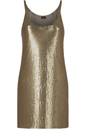 Paco rabanne Kort kjole med chainmail-udsmykning