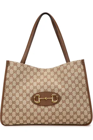 Gucci 2016-2024 GG Canvas Horsebit 1955 tote bag