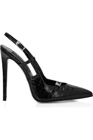 Philipp Plein 120mm crocodile-effect slingback pumps