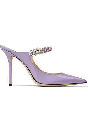 Jimmy Choo Bing 100mm mules med krystal-udsmykning