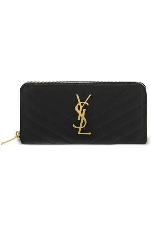 Saint Laurent Pung med monogram og lynlås
