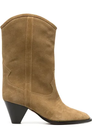 Isabel Marant 70mm western-støvler i ruskind