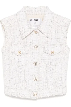 CHANEL ærmeløs jakke i tweed fra 2001