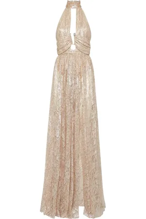 Philipp Plein Lace piercing maxi dress