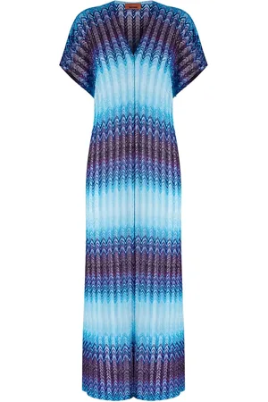 Missoni Strand-cover-up med zigzagmønster