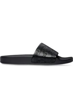 Balenciaga Pool-sandaler i læder med BB-monogram