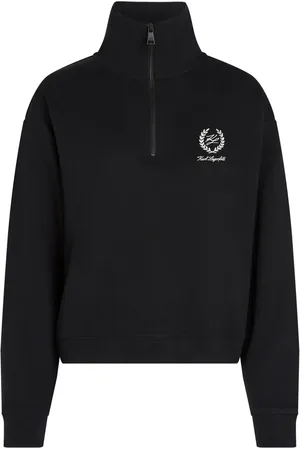 Karl Lagerfeld Sweatshirt med høj hals og lynlås
