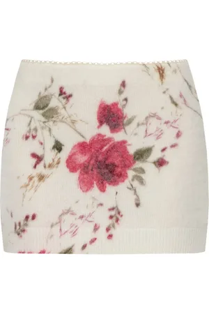 BLUMARINE Blomstret kort nederdel