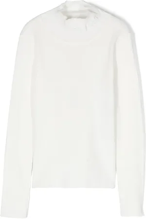 Twin-Set Ribbet trøje med broderet logo