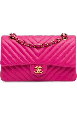 CHANEL Mellemstor Chevron Double Flap skuldertaske fra 2015-2016