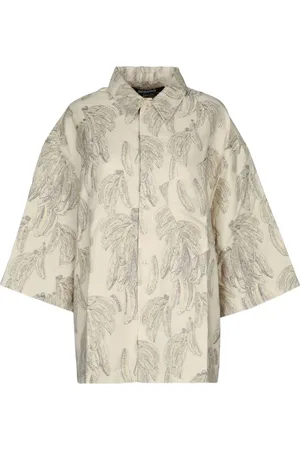 Jacquemus Oversize skjorte med banantryk