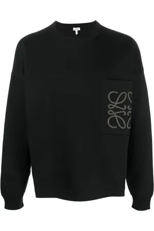 Loewe Trøje med intarsia-logo og rund hals