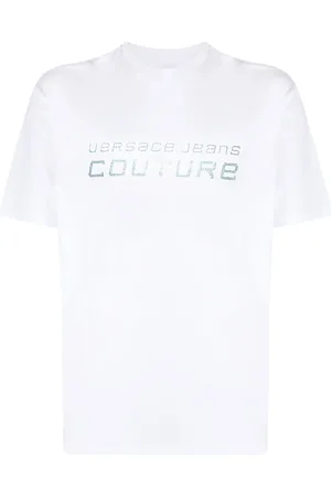 VERSACE T-shirt med rhinstenudsmykning