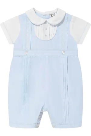 Sarah Louise Short-sleeve collared romper