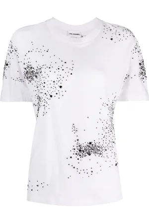 Des Phemmes T-shirt med krystaludsmykning