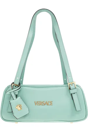VERSACE Skuldertaske i læder med logoplade
