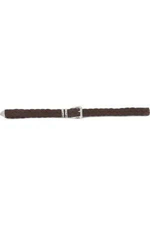 Brunello Cucinelli Interwoven-bælte i ruskind