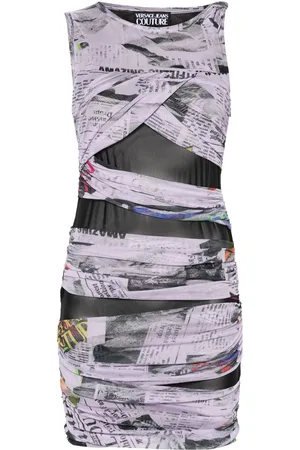 VERSACE Asymmetrisk draperet kjole