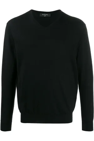 N.PEAL 007 finstrikket sweater med v-hals