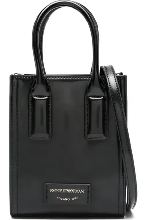 Emporio Armani Lille taske i børstet finish