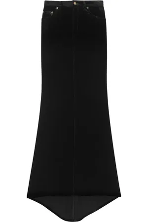 Saint Laurent Nederdel med velour-effekt