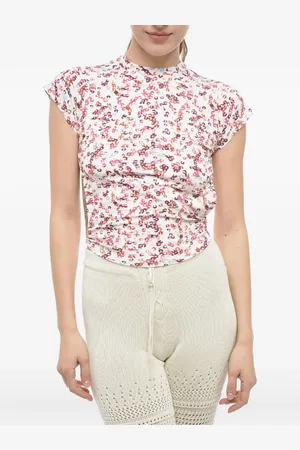 Isabel Marant Top med blomstertryk og åben ryg