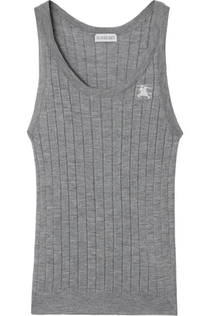 Burberry EKD vest i kashmir med intarsia-logo