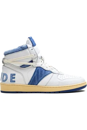 Rhude Rhecess White/Royal Blue high-top sneakers
