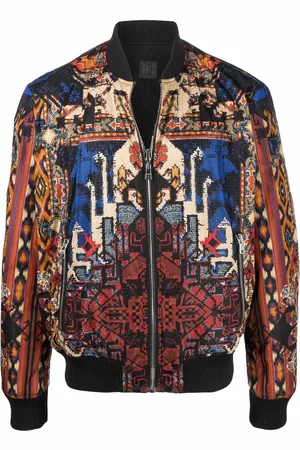 Balmain Vendbar bomberjakke med grafisk tryk