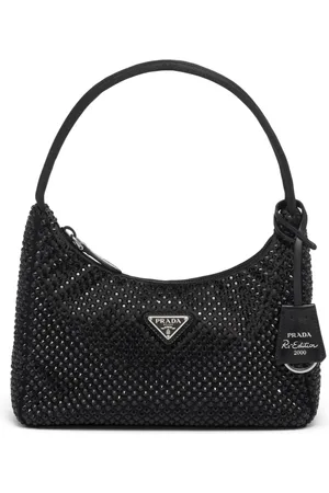 Prada Re-Edition 2000 skuldertaske med krystaludsmykning