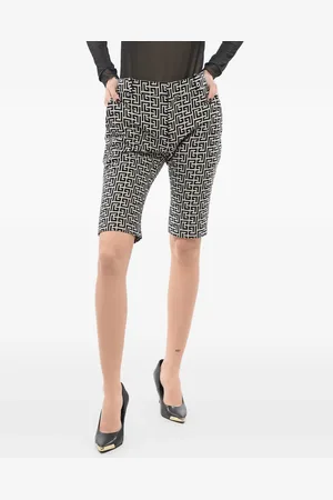 Balmain Skinny shorts med monogramtryk