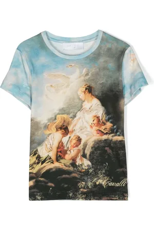 Roberto Cavalli T-shirt med korte ærmer og grafisk tryk