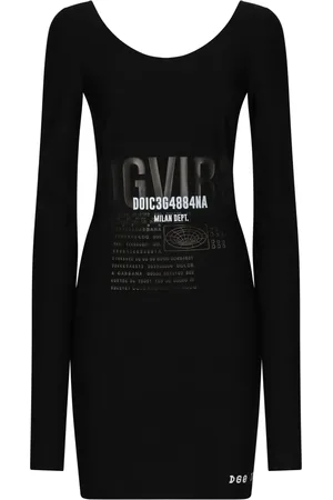 Dolce & Gabbana Kjole med lange ærmer og logotryk